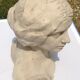 Tête de femme en plâtre peint ancienne