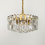 Large Austrian Palazzo Ice Glass Chandelier by J.T. Kalmar