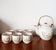 Asian tea service with flowers 1970