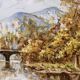 mountain valley painting