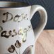 Vintage stoneware jug | Stoneware from Arnon, France | Floral decoration