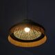 Bella conical textile pendant light with "bohemian flora" print