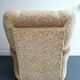 Vintage velvet armchair armrests fins