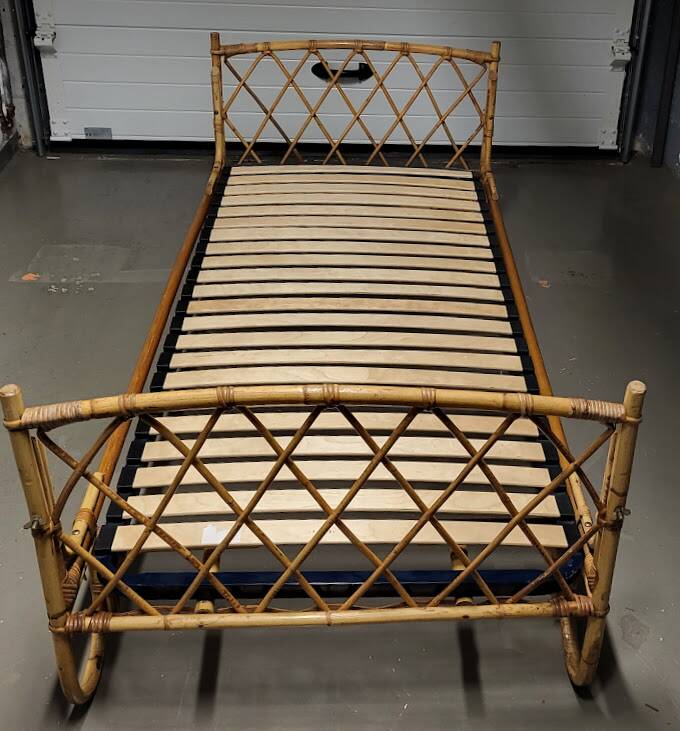 Vintage rattan bed
