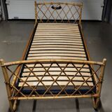 Vintage rattan bed