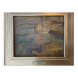 Peinture à l'huile ancienne de petite taille par Nicolai Coster 1901