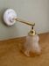 Vintage frosted glass tulip wall lamp