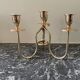 Golden brass candle holder