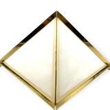 Lampe de table pyramidale en laiton doré, Christos, Italie 1970