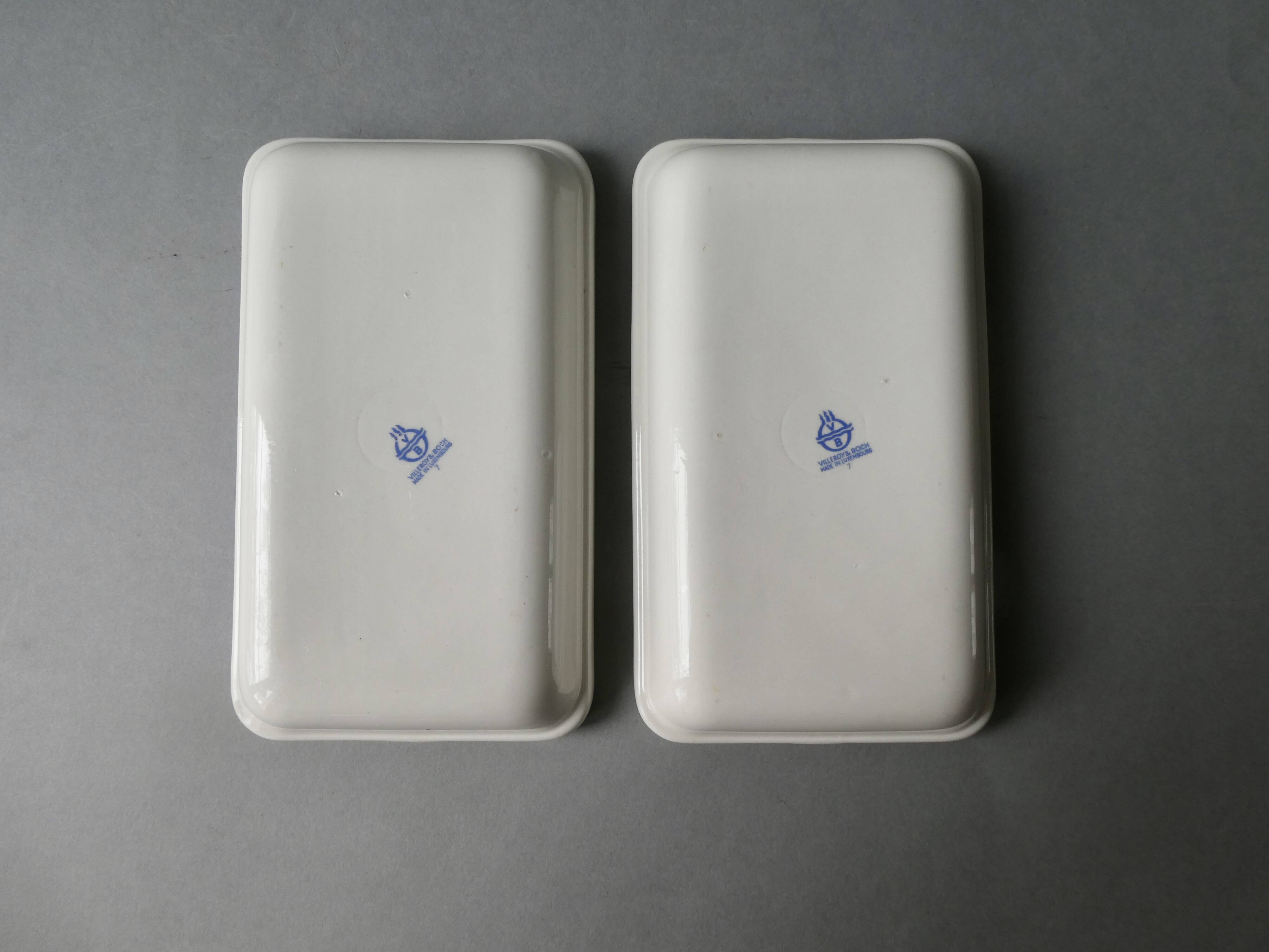 2 small Villeroy & Boch dishes, naturalist decor