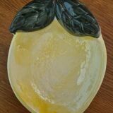 Set of 2 small lemon-shaped barbotine cups
