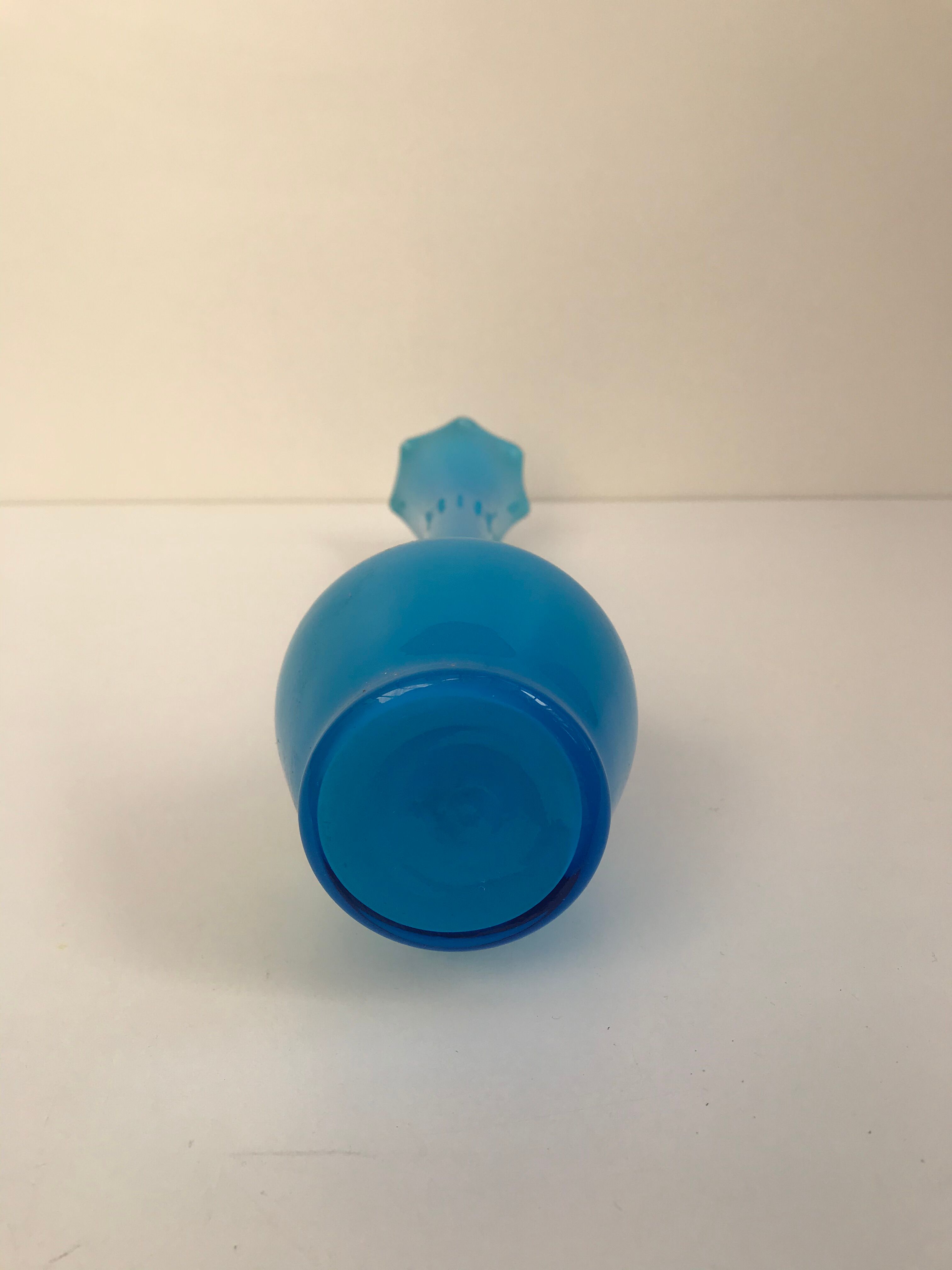 Soliflore bleu en opaline