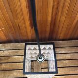 Old plexi + black bakelite pendant lamp 70s vintage