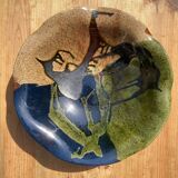 Ceramic dish signed Cerampuo