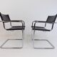Matteo grassi mg5 set of 2 leather cantilever chairs
