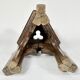 Neo-Gothic stool in solid oak NINETEENTH century