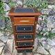 Small empire style solid mahogany writing chest of drawers