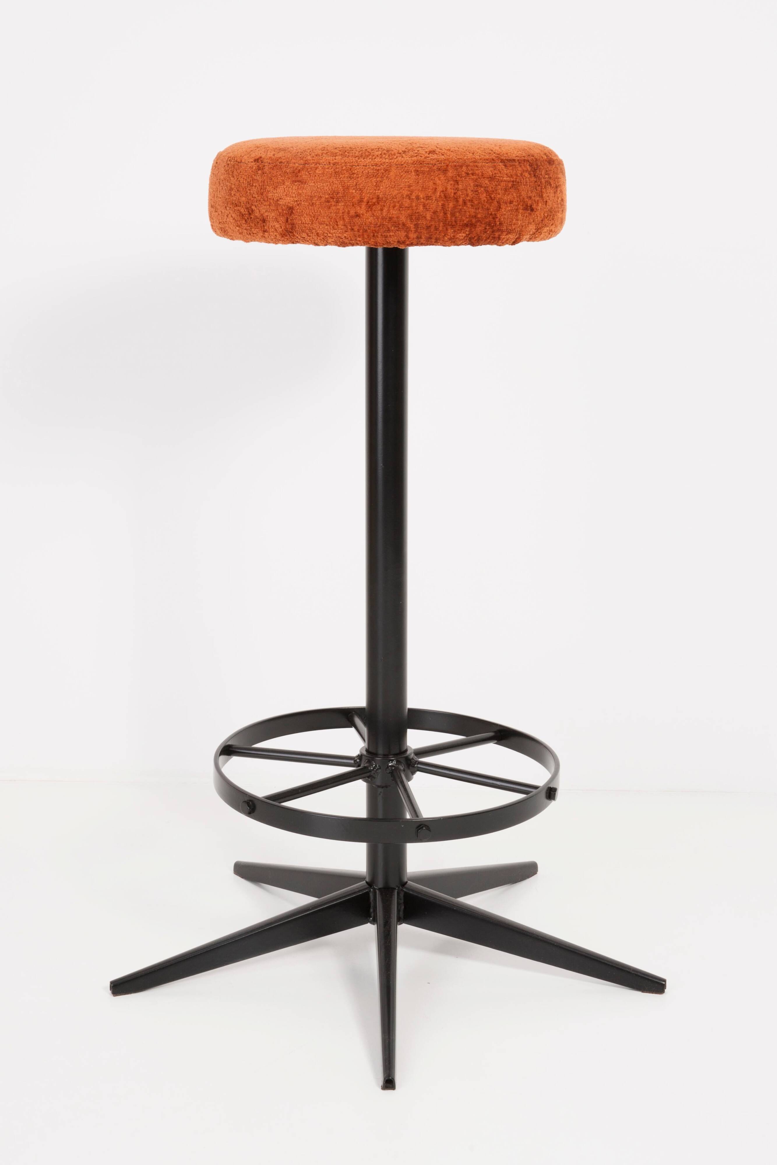 Vintage dark orange stool, Germany, 1960s