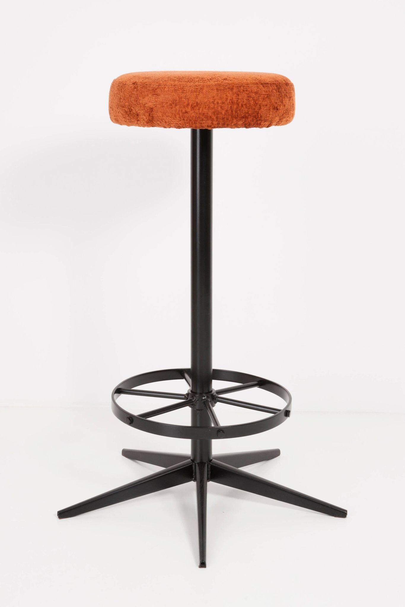 Tabouret vintage orange foncé, Allemagne, 1960s