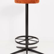 Tabouret vintage orange foncé, Allemagne, 1960s