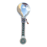 Cuillère antique iconique en argent 950 de Jacob Tostrup avec émail plique-à-jour