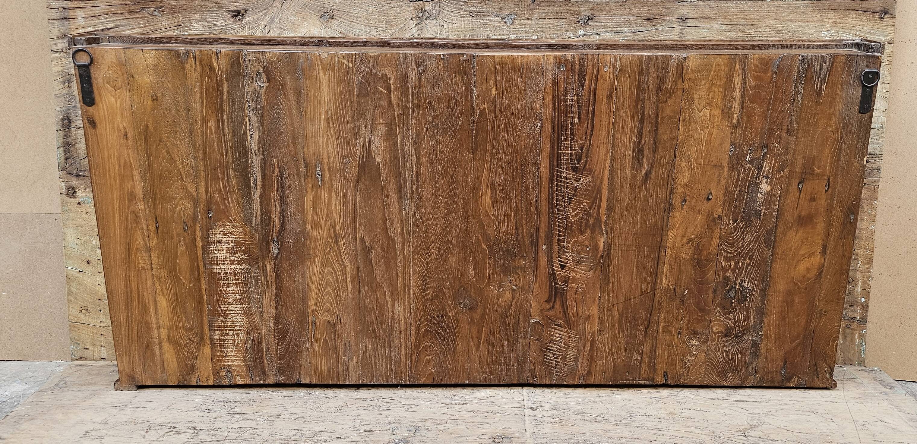 Antique Burmese teak collector's wall display case