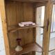 19th-century English pine display cabinet
