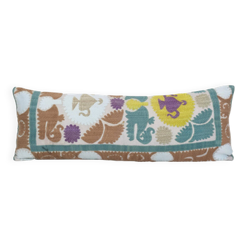 Vintage embroidered cushion cover 76x28 cm