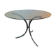 Round kitchen or dining room in smoked glass chrome structure an70