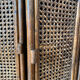 Vintage rattan and caning shelf bookcase