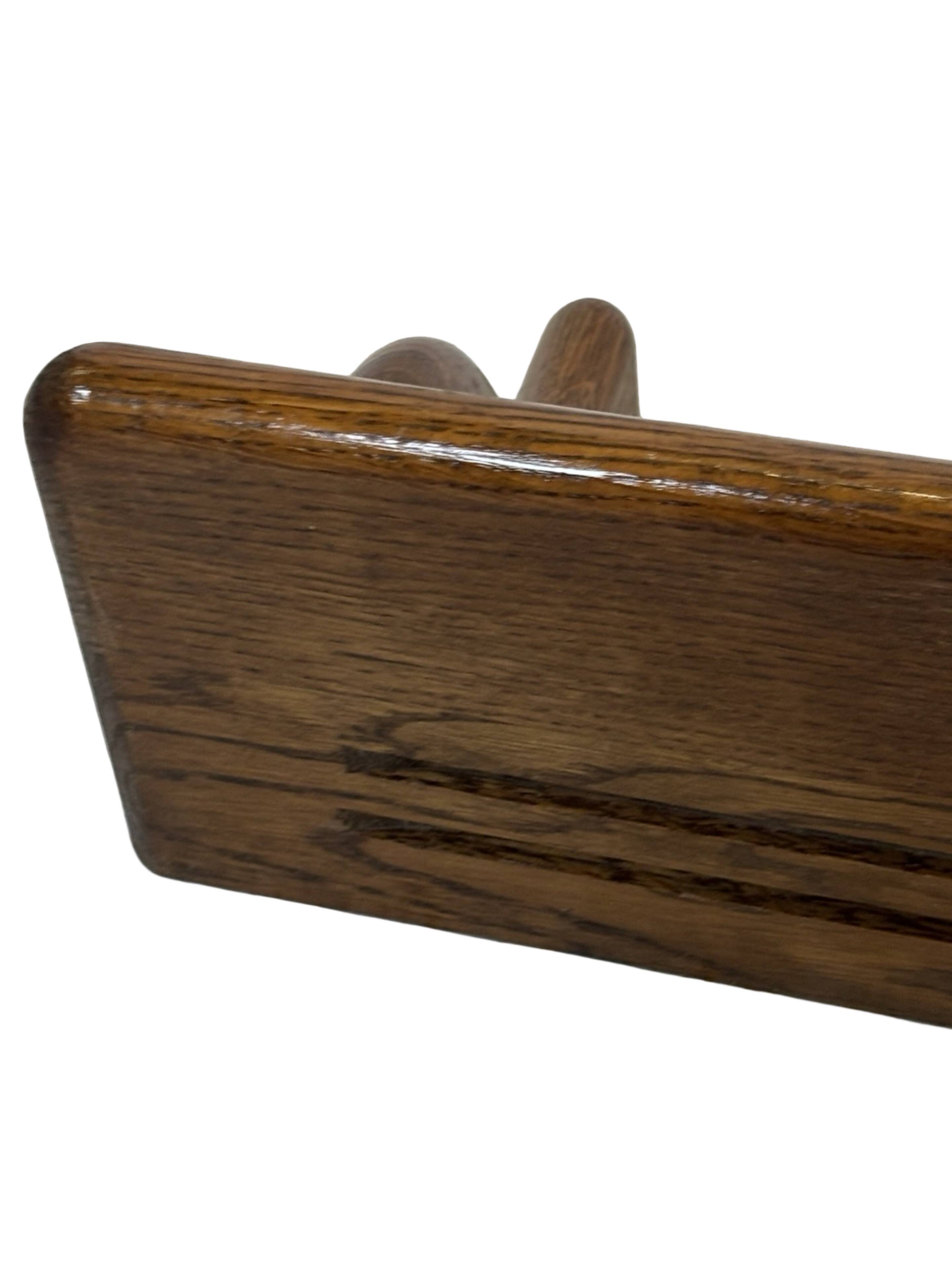 Vintage book shelf wall rack 1970s wood minimalist design