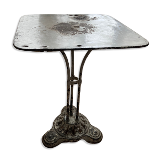 Old wrought iron garden table