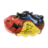 Ceramic cup signed Buxó vintage freeform