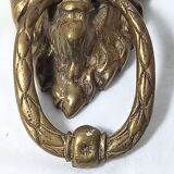 Satyr Head Knocker in Gilt Bronze