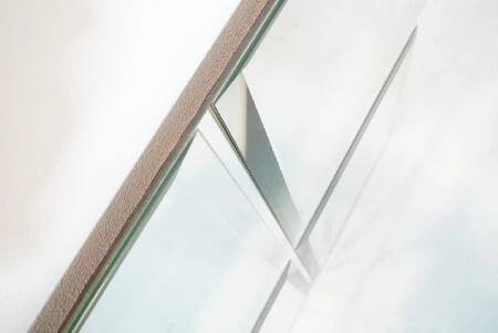 Michel Martens, Minimalist Glass Art Mirror 'Squares'