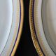 Set of 2 oval shrimp dishes in Limoges porcelain "Blue de F"