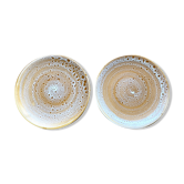 Lot 2 old plates in Niderviller earthenware model Fauve