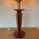 ▪️Lampe Vintage Le Dauphin Céramique Bordeau Et Or Et Abat Jour Nacre Art Deco