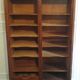 Double oak curtained filing cabinet