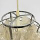 Mid-century mother of pearl Capiz shell Verner Panton style hanging lamp, 1970s