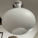 Stilux Milano opaline pendant light from the 70s