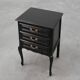 Louis XV Style Chest of Drawers in Black Lacquered Oak, France, 1950s