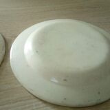 Fine earthenware plates from Forges Les Eaux, sponge decoration, late 19th century