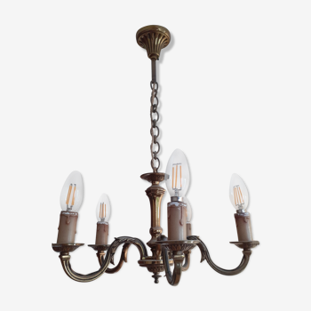 Bronze chandelier 5 lamps