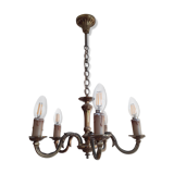 Lustre bronze 5 lampes