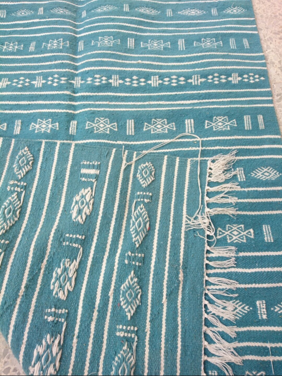 Kilim blue and white  200x100cm