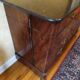 Louis Philippe chest of drawers In walnut veneer with black marble top