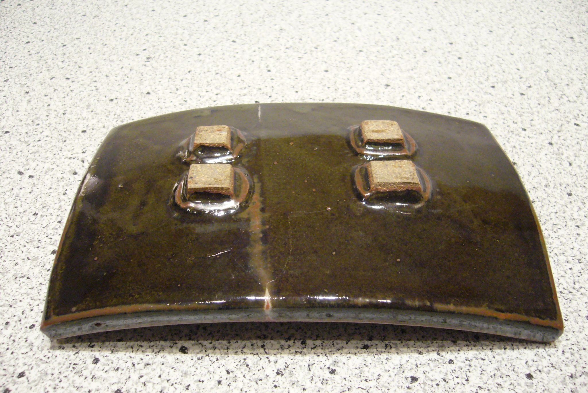 Enameled stoneware trinket dish from the 70s