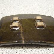 Enameled stoneware trinket dish from the 70s
