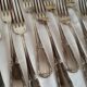 12 silver-plated metal forks Boulenger table cutlery